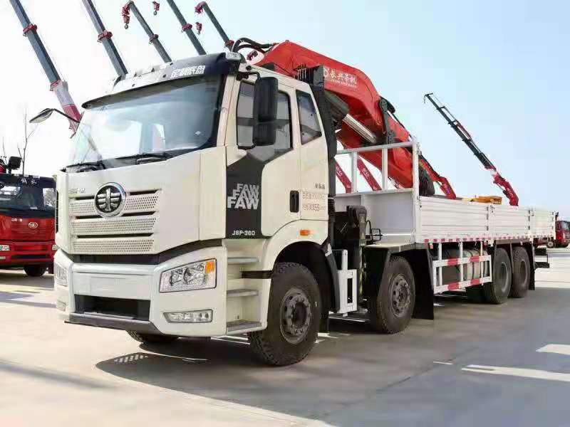 國六解放J6P隨車吊 長興38噸7節(jié)折臂吊機(jī)