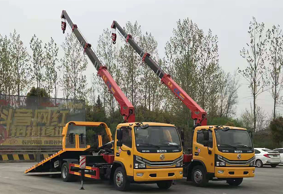 廠家解析:東風多利卡清障隨車吊