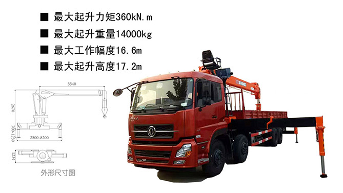 石煤QYS-14ⅢA四代直臂起重機參數介紹
